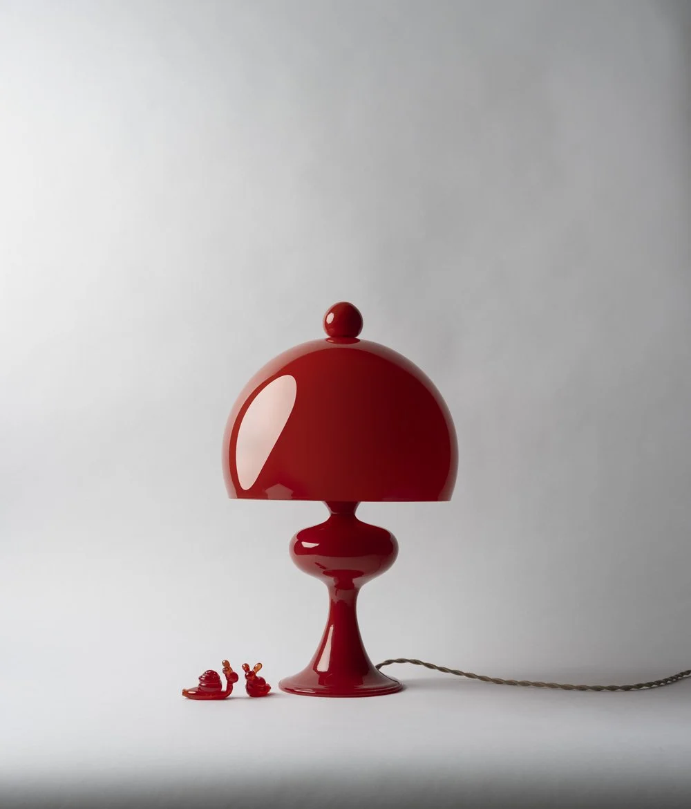 JH Bobine Glass Lamp in Tomato — Jessica Helgerson Interior Design
